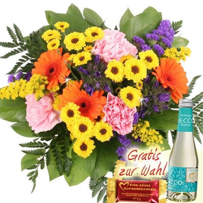 Blumenstrauss Sommertraum Zum Geburtstag Sommer Strauss Mit Gratis Secco Von Blumenfee Auf Blumen De